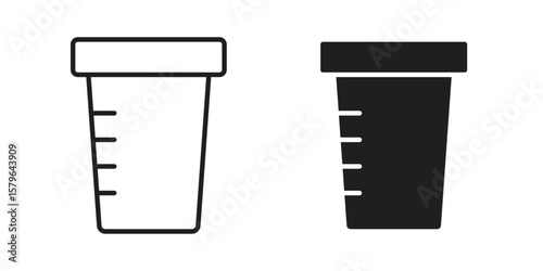 Urine test icon vector modern flat and stroke designs