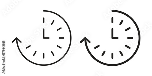 Uptime and downtime icon vector modern flat and stroke designs