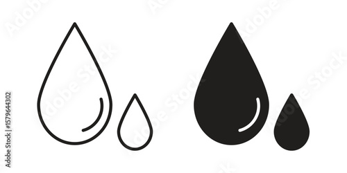Tear drop icon vector modern flat and stroke designs