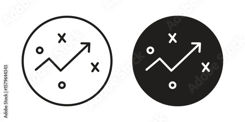 Tactical icon vector modern flat and stroke designs