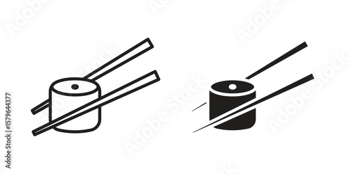 Sushi icon vector modern flat and stroke designs