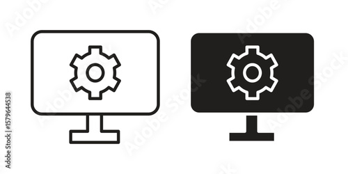 Software icon vector modern flat and stroke designs