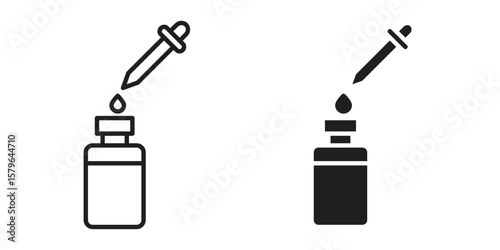 Serum icon vector modern flat and stroke designs