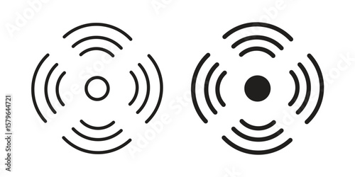 Sensor icon vector modern flat and stroke designs