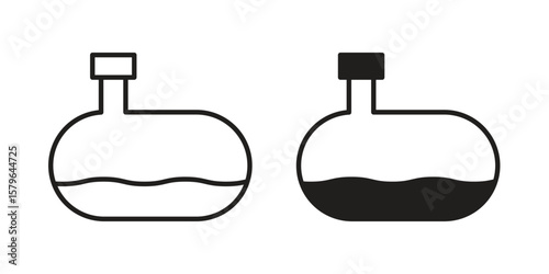 Sewerage tank icon vector modern flat and stroke designs