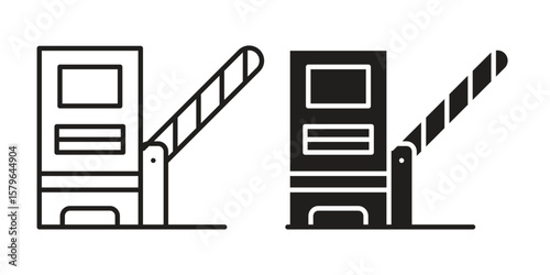 Road toll icon vector modern flat and stroke designs