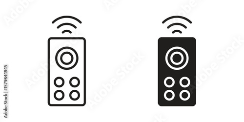 Remote control icon vector modern flat and stroke designs
