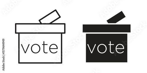 Referendum icon vector modern flat and stroke designs