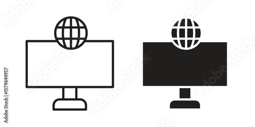 Remote Access icon vector modern flat and stroke designs