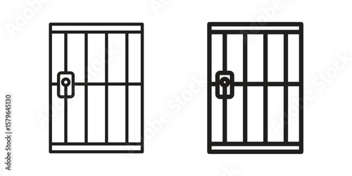 Prison icon vector modern flat and stroke designs