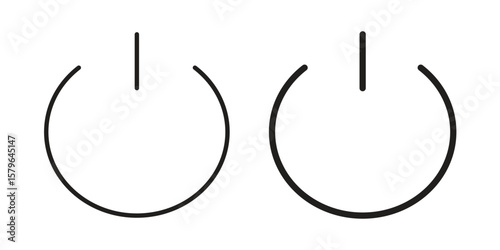 Power icon vector modern flat and stroke designs