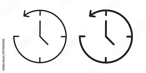 Past icon vector modern flat and stroke designs