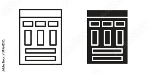 Mood board icon vector modern flat and stroke designs