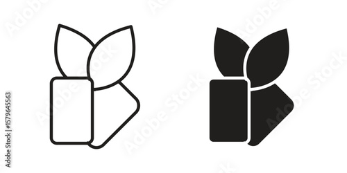 Mint gum icon vector modern flat and stroke designs