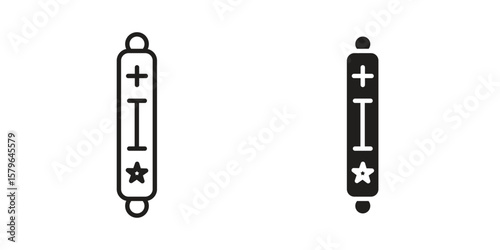 Mezuzah icon vector modern flat and stroke designs
