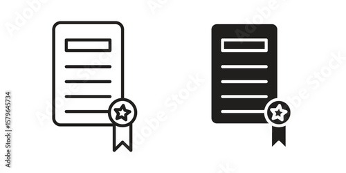 License icon vector modern flat and stroke designs