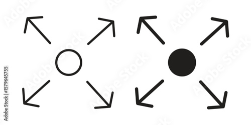 Large capacity icon vector modern flat and stroke designs