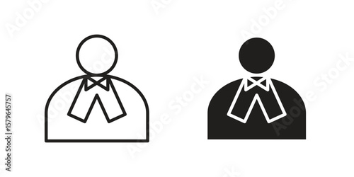 Lawyer icon vector modern flat and stroke designs