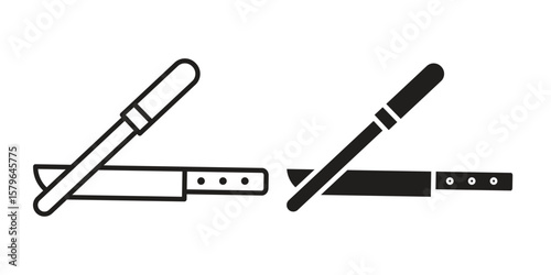 Knife sharpener icon vector modern flat and stroke designs
