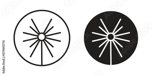 Laser beam icon vector modern flat and stroke designs