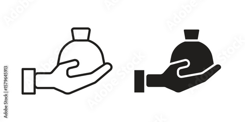 Inheritance law icon vector modern flat and stroke designs