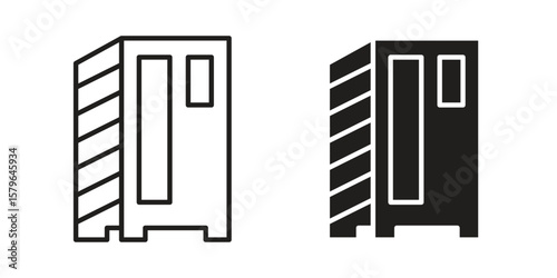 Infrared heat cabin icon vector modern flat and stroke designs
