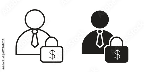 Guarantor icon vector modern flat and stroke designs