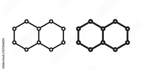 Graphene icon vector modern flat and stroke designs