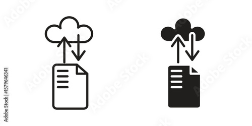 File sharing icon vector modern flat and stroke designs