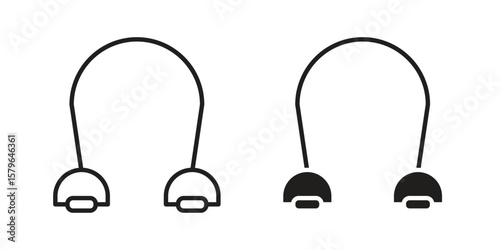 Exercise bands icon vector modern flat and stroke designs