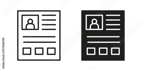 Criminal record icon vector modern flat and stroke designs