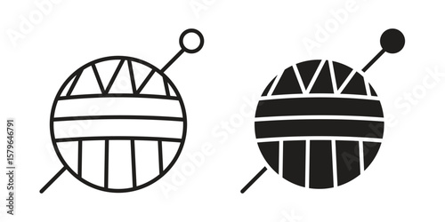 Crochet icon vector modern flat and stroke designs