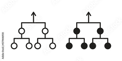 Consolidation icon vector modern flat and stroke designs