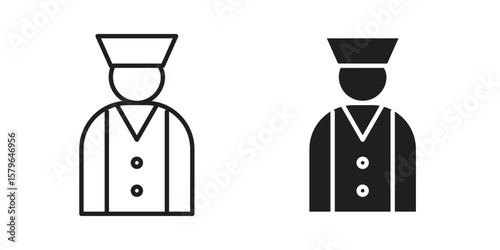 Concierge icon vector modern flat and stroke designs