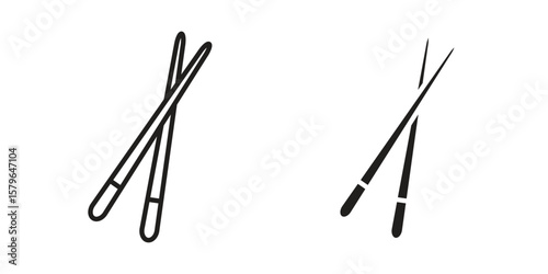 Chopsticks icon vector modern flat and stroke designs