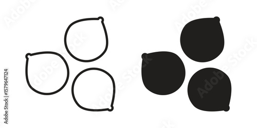 Chickpeas hummus icon vector modern flat and stroke designs