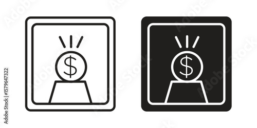 Business incubator icon vector modern flat and stroke designs