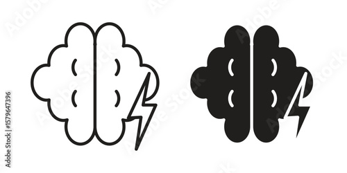 Brainstorm icon vector modern flat and stroke designs