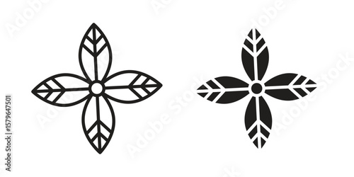 Basil icon vector modern flat and stroke designs