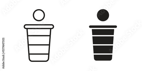 Beer pong icon vector modern flat and stroke designs