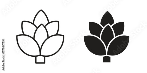 Artichoke icon vector modern flat and stroke designs