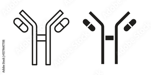 Antibody icon vector modern flat and stroke designs