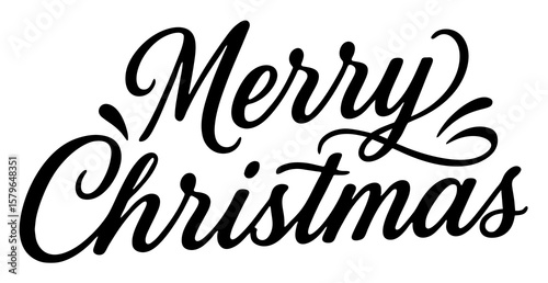 Merry Christmas is written in cursive style on a white background