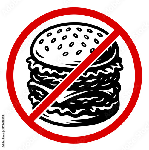 Sign prohibiting the consumption of food,