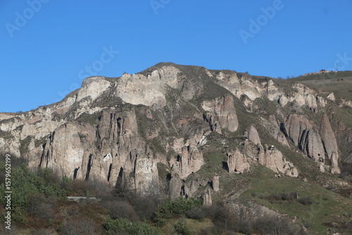 mountain in the cave town of khndzoresk in armenia