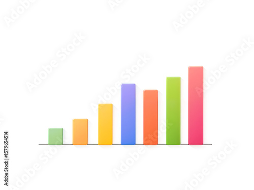 Simple colorful bar chart showing increasing data trend, flat design. Generative AI Free Download Simple colorful bar chart showing increasing data trend, flat design. Generative AI - GFXLoad