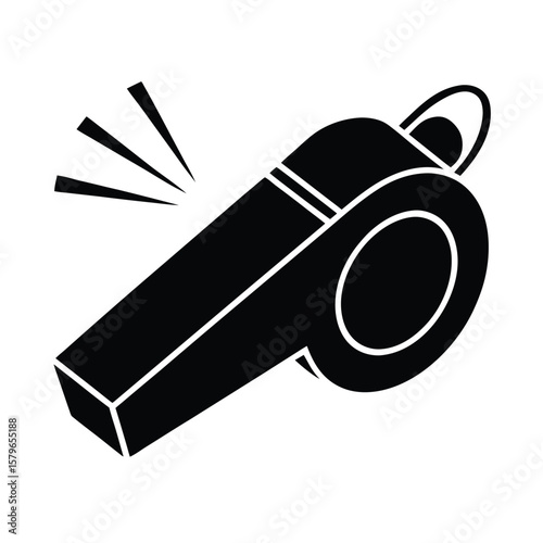 metal whistle on a white background