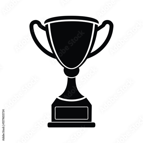 trophy on white background