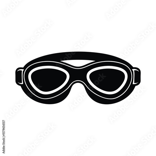 swimming goggles on white background