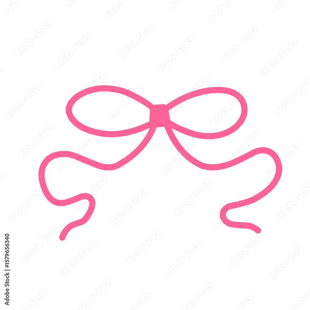 Fototapeta premium pink ribbon bow